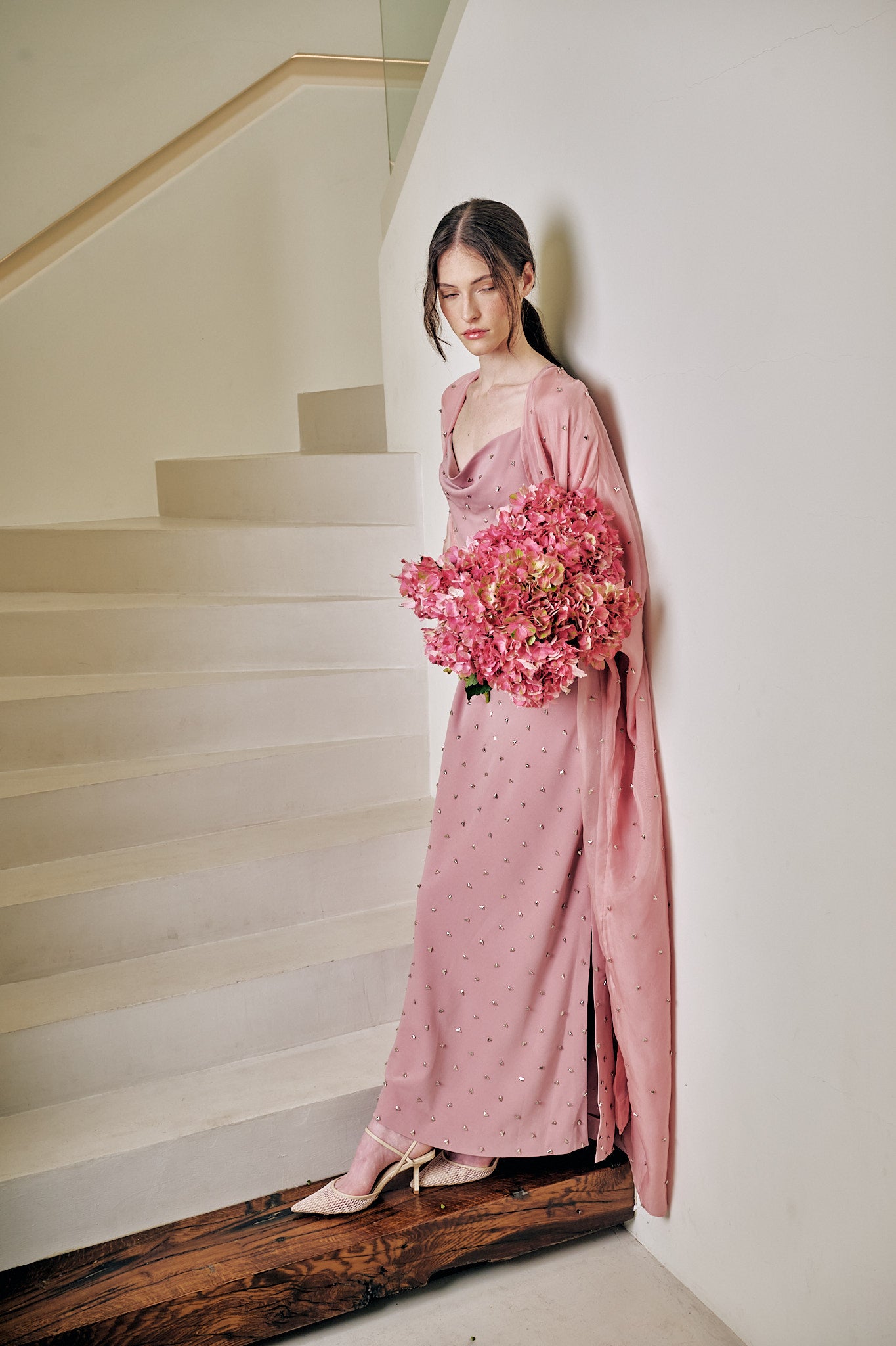 Pink Volvo Long Dress