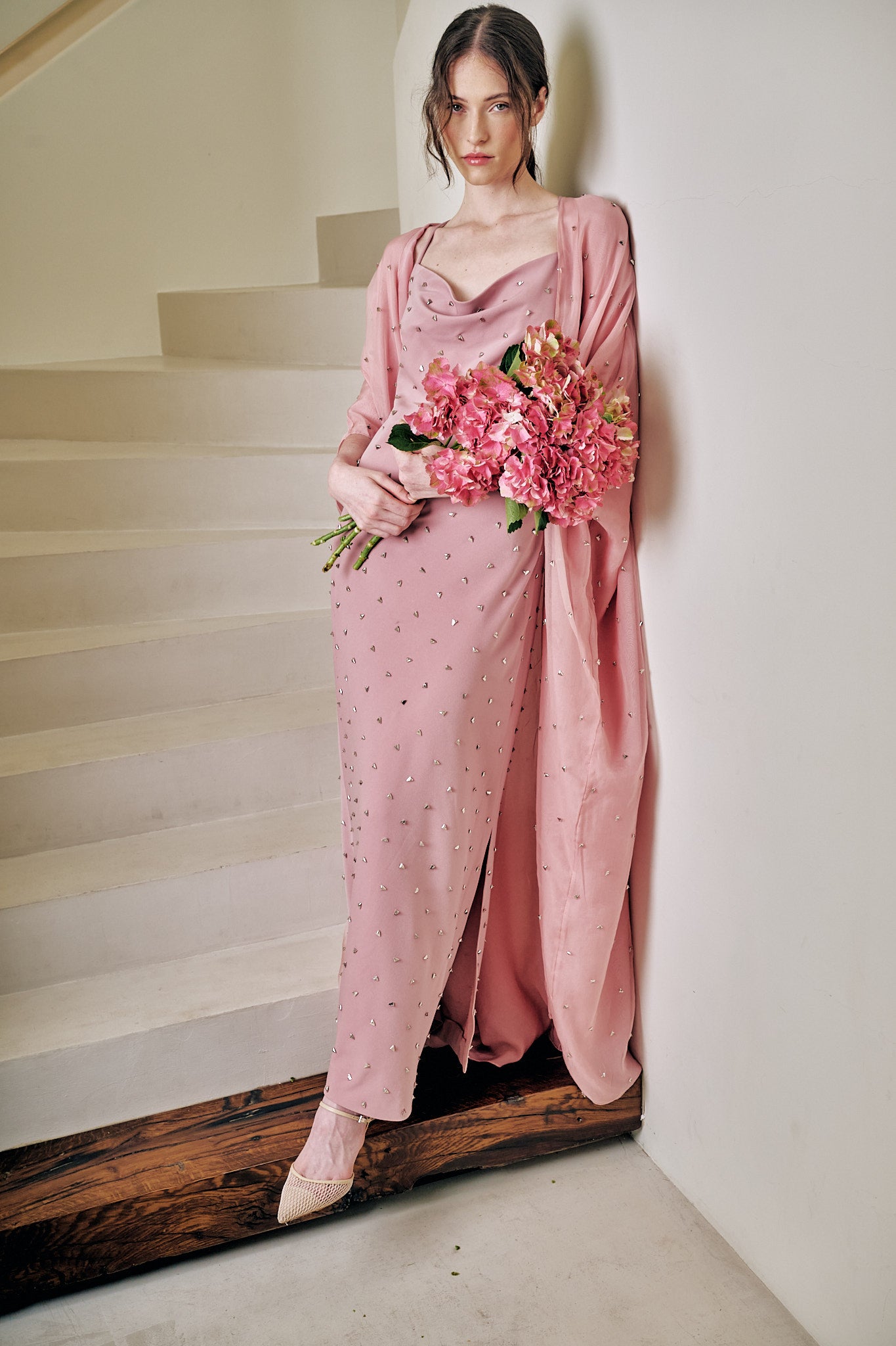 Pink Volvo Long Dress