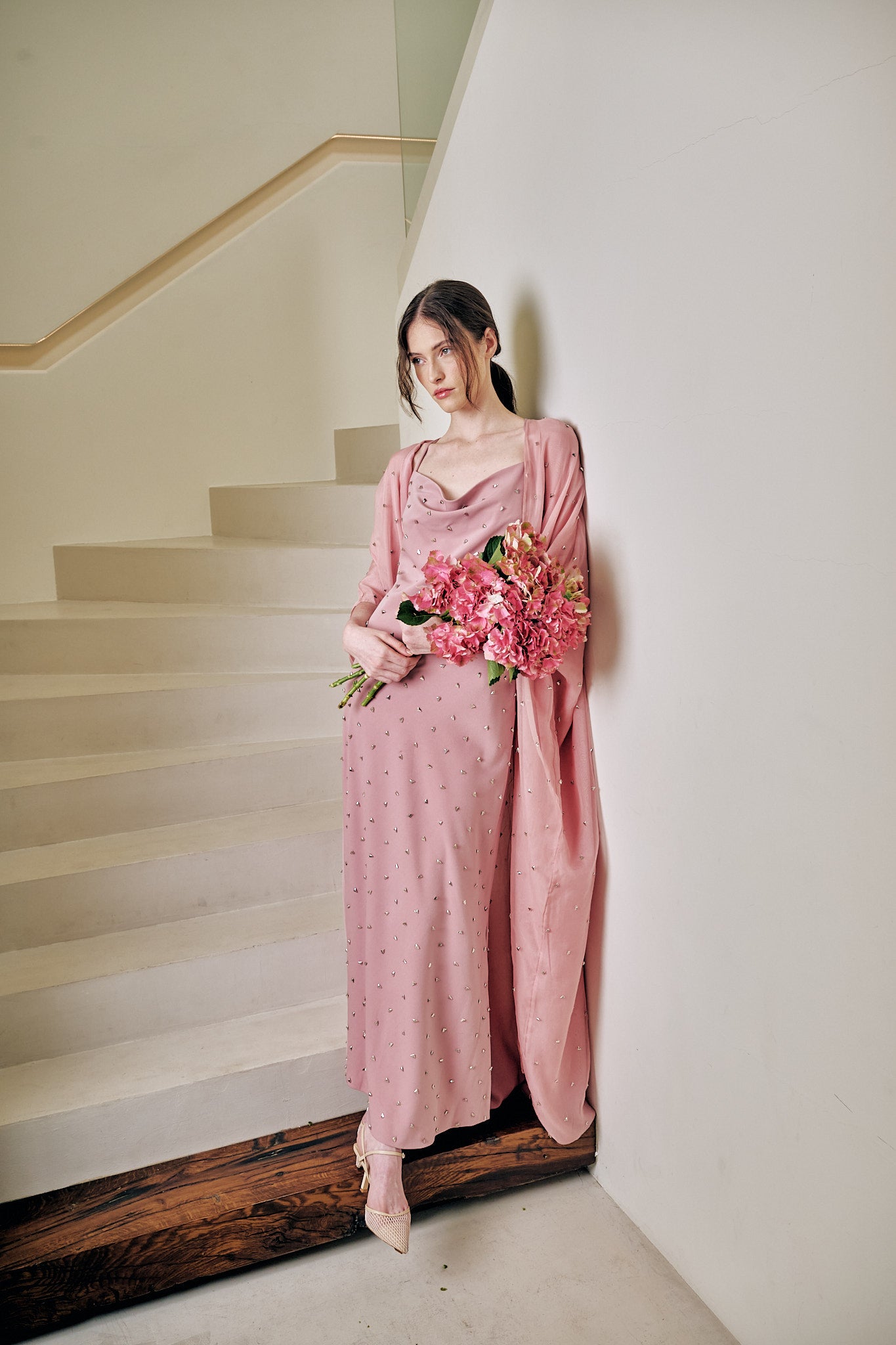 Pink Volvo Long Dress