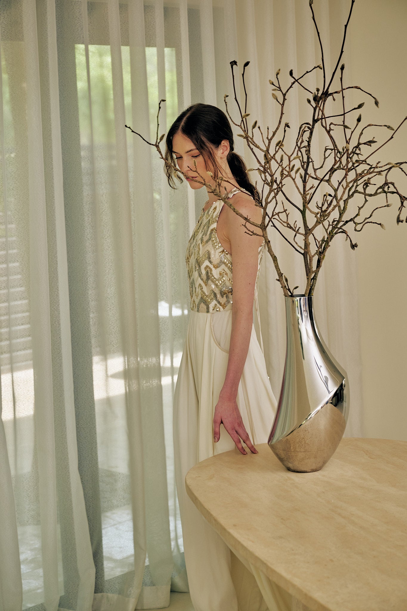 Chevron Ivory Jumpsuit