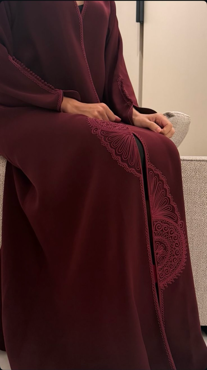 Moroccan Design Crepe Abaya