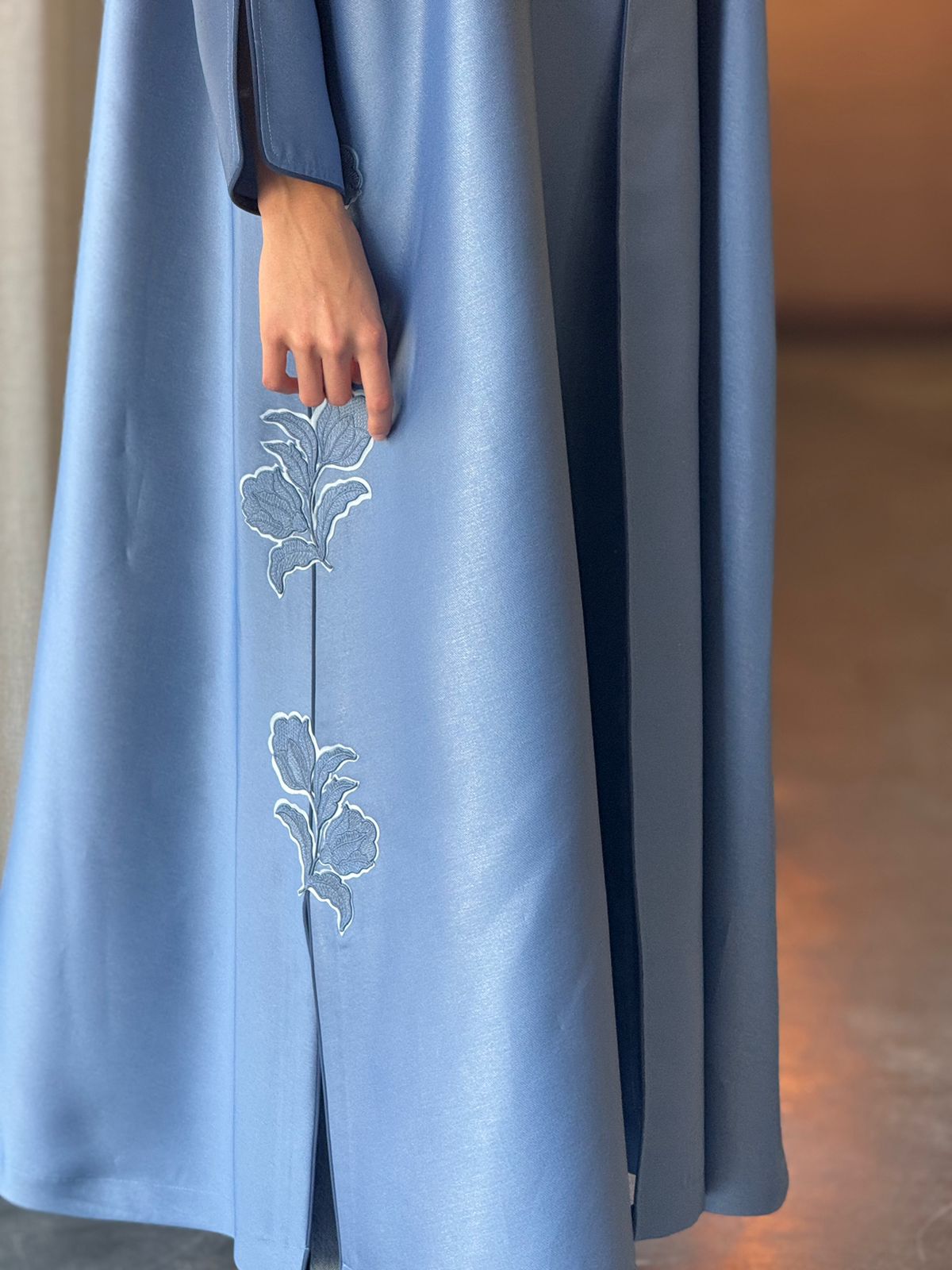 Bridal fabric abaya