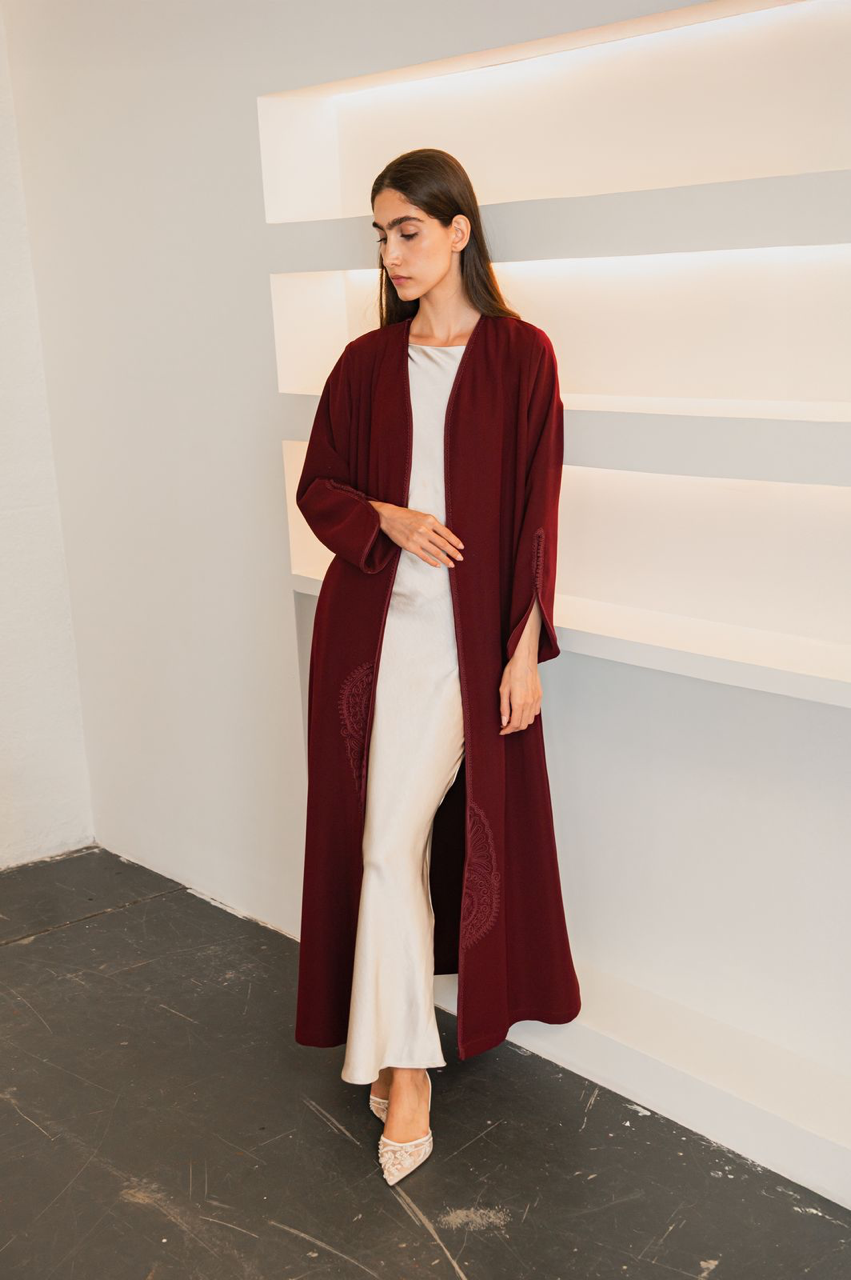 Moroccan Design Crepe Abaya