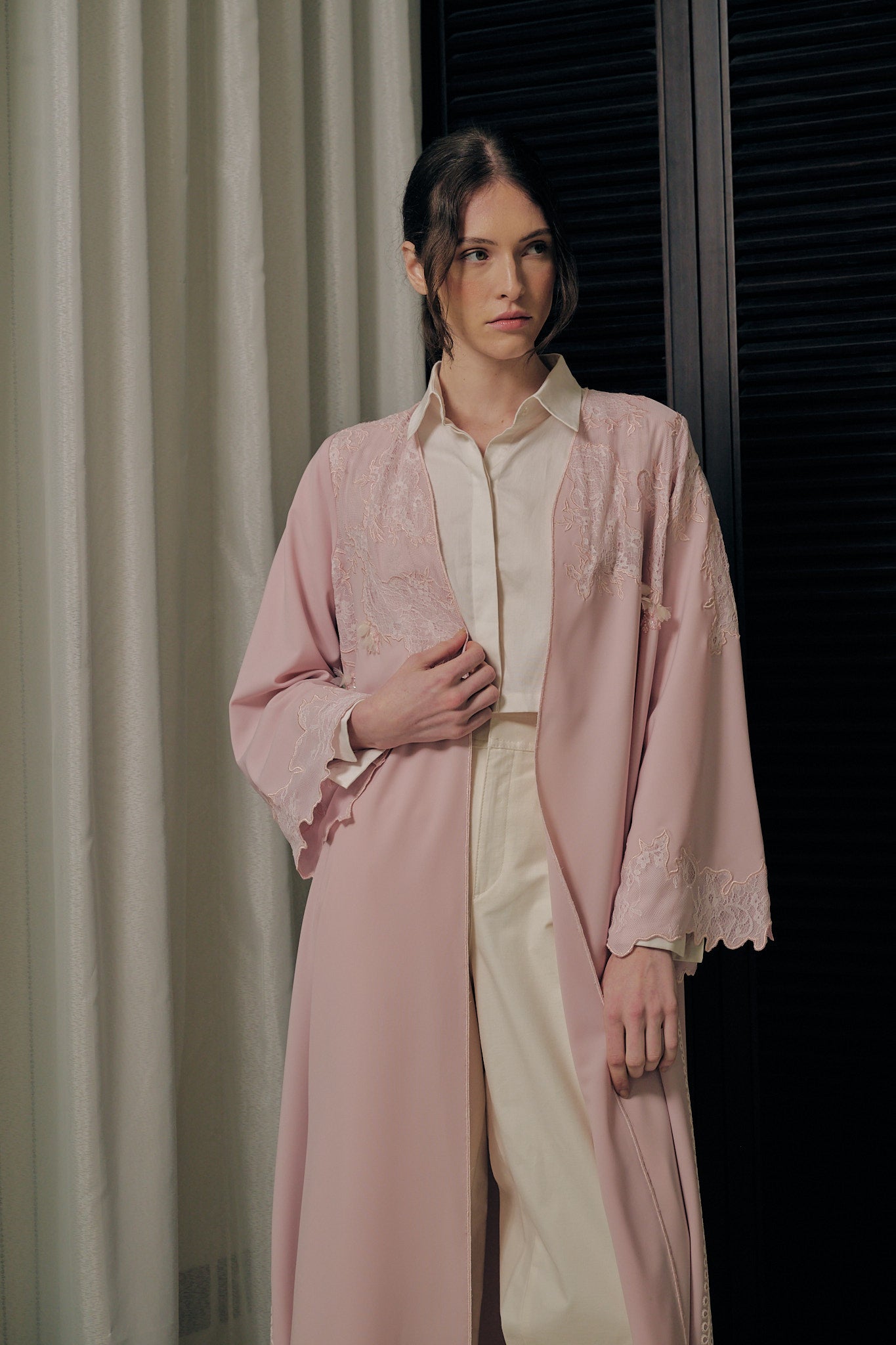 Pink Organza Cape (Semi Heavy)
