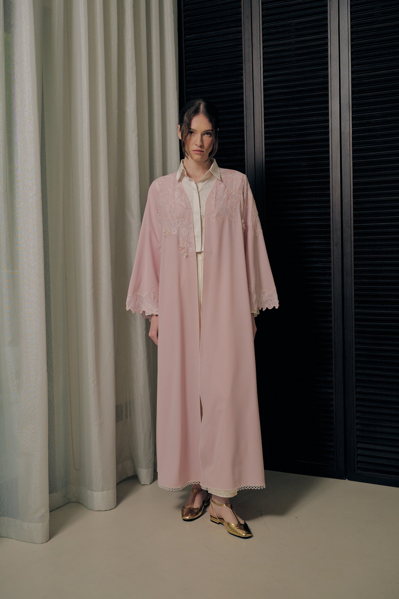 Pink Organza Cape (Semi Heavy)