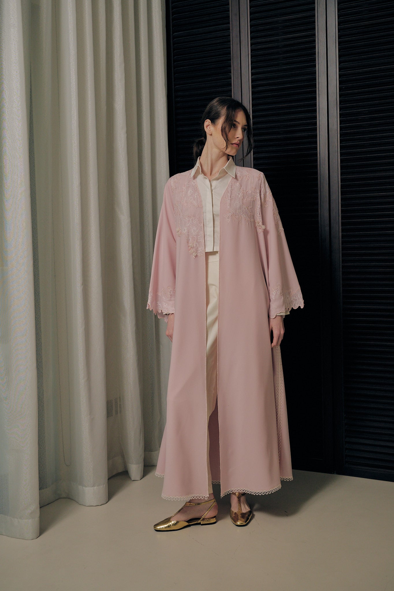 Pink Organza Cape (Semi Heavy)