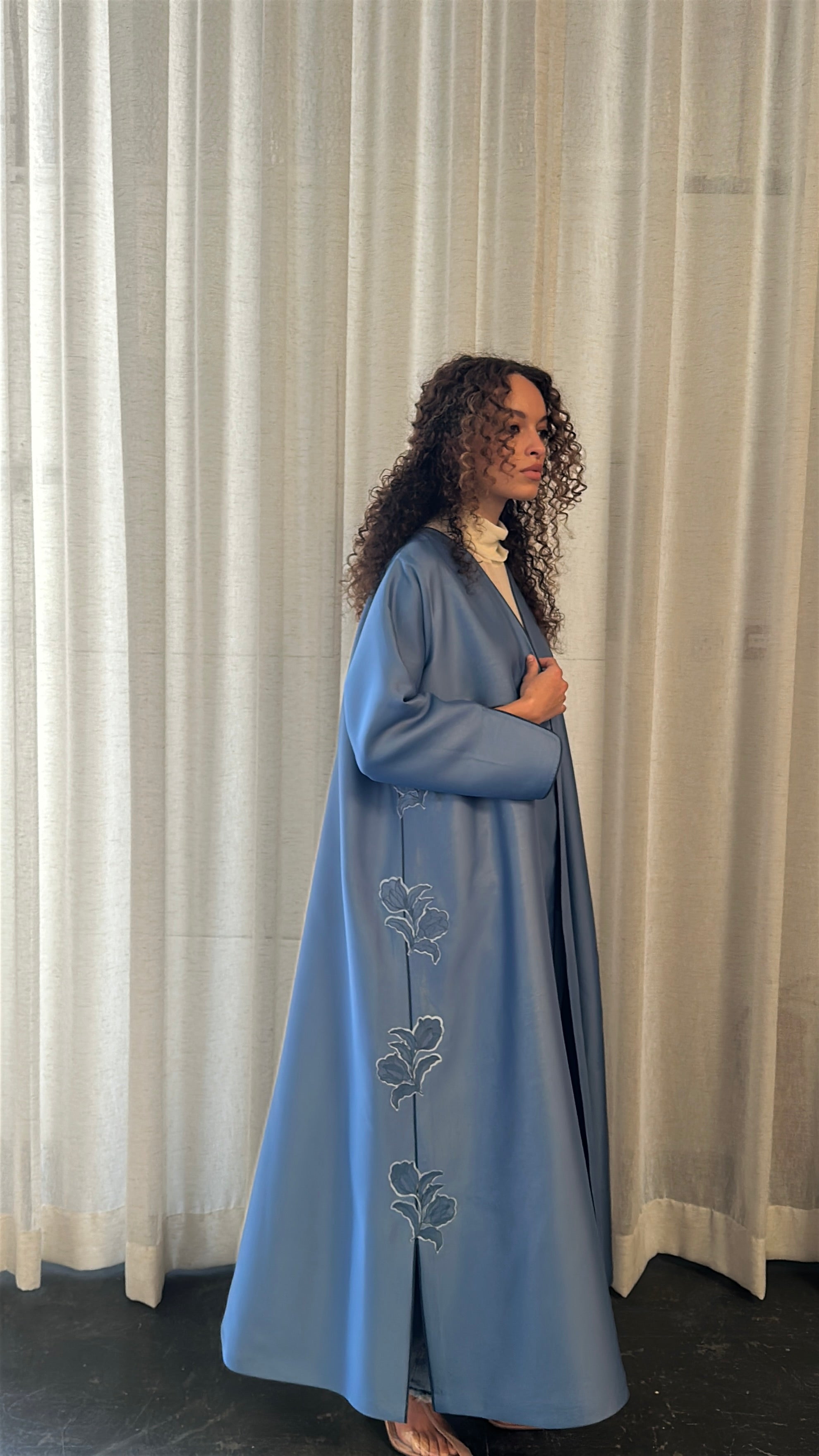 Bridal fabric abaya